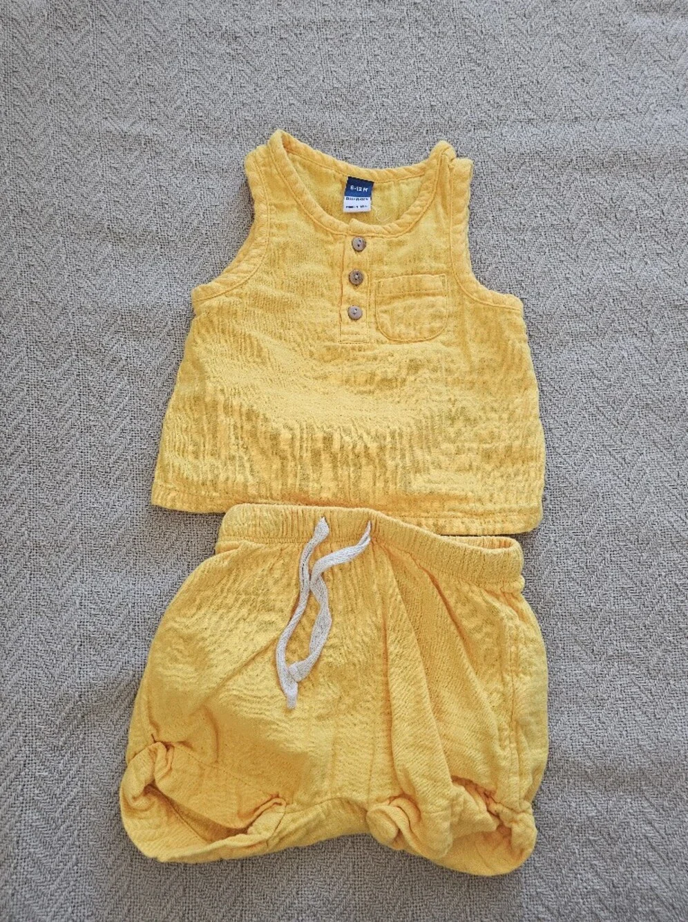 Old Navy Yellow Tank Top & Drawstring Shorts Set